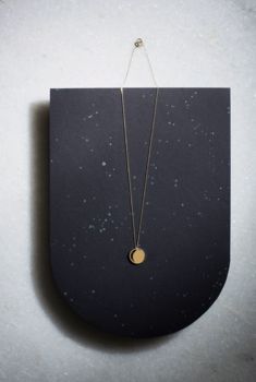 Crescent Lune Disc Pendant Necklace, 6 of 8