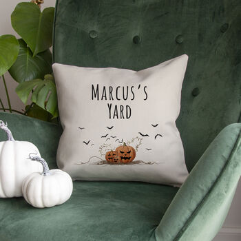 Personalised Pumpkin Patch Cushion Cover, 2 of 3