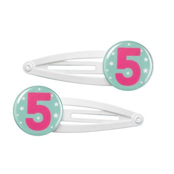 5th Birthday Hair Clips Gift Set, 2 of 2