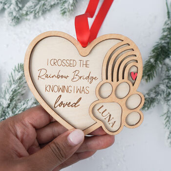 Personalised Pet Loss Christmas Bereavement Ornament, 5 of 5