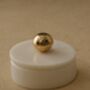 Handmade Black Marble Storage Box Brass Handle, thumbnail 2 of 3