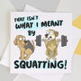 Squats Gym Fitness Card, thumbnail 2 of 2