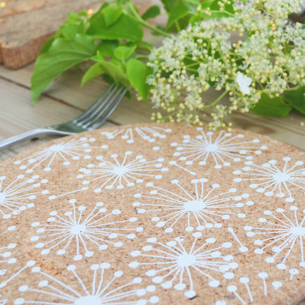 Dandelion Cork Mats By Liga Notonthehighstreet Com