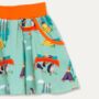 Organic Kids Skort With Canoeing Dog And Hedgehog, thumbnail 2 of 5