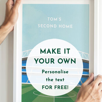 Arsenal Football Stadium Art Print Personalised Gift, 4 of 6