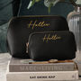 Personalised Script Make Up Bag Travel Gift For Her, thumbnail 4 of 5