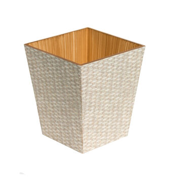 Wooden Wicker Style Waste Paper Bin, 2 of 3