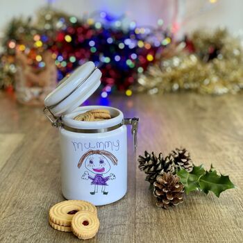 Personalised Christmas Storage Jar With Childs Drawing, 3 of 3