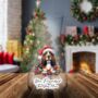 Personalised Basset Hound In Christmas Lights, thumbnail 8 of 10