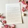 Personalised Luxury Handwritten Wedding Letter, thumbnail 6 of 11