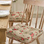 Set Of Two Country Rose Seat Cushions With Ties, thumbnail 1 of 5