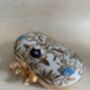 Flower Clasp Oval Off White Clutch, thumbnail 8 of 9