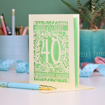 Ruby Wedding Anniversary Card 40 Amazing Years, 2 of 6