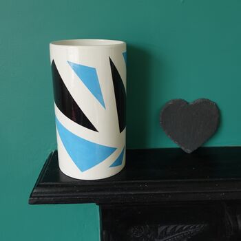 Ceramic Triangle Patterned Vase, 3 of 3