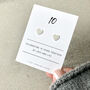 Sterling Silver 10th Anniversary Heart Earrings, thumbnail 1 of 4