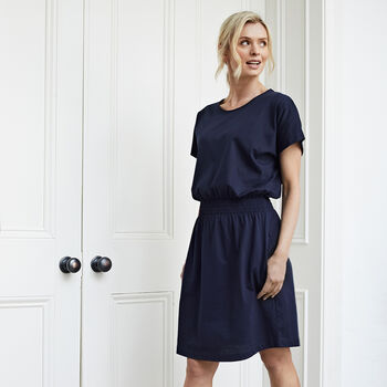 Bali Navy T Shirt Dress, 4 of 6