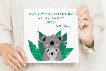 Happy Valentine's Day Daddy Or Grandad, Koala Bear, 2 of 2