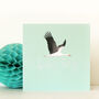 Blue Stork Baby Boy Greetings Card, thumbnail 3 of 5