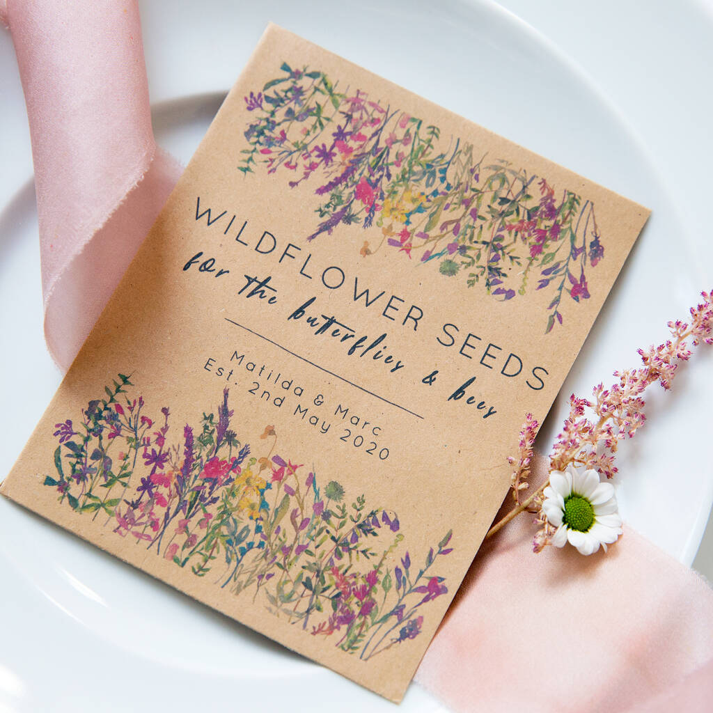 10 Wildflower Meadow Seed Packet Favours, 1 of 6