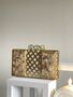 Dubai Mop Gold And Green Formal Clutch, thumbnail 1 of 6