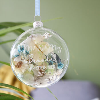 Wedding Floral Glass Bauble Hanging Decoration, 6 of 8