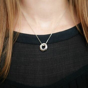 60th Birthday Sterling Silver Ring Necklace, 2 of 5