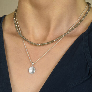 Jewel Bead Labradorite Necklace In Sterling Silver, 3 of 9