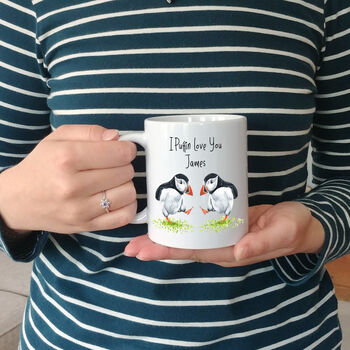 Personalised I Puffin Love You Mug, 2 of 4