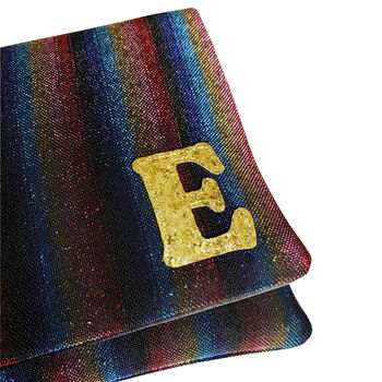 Rainbow Sparkle Clutch With Personalised Initial, 4 of 6