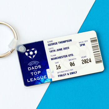 Personalised Football Keyring For Dad, 2 of 4