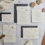 Celestial Moon And Stars Wedding Invitation Suite, thumbnail 4 of 12