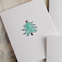 Pack Of Six Christmas Tree And Pudding Cards, thumbnail 3 of 5