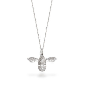 Silver Bee Necklace, 3 of 7