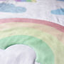 Personalised Baby Gift Clouds And Rainbows Quilt, thumbnail 5 of 7