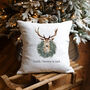 Personalised Stag Christmas Cushion, thumbnail 2 of 2