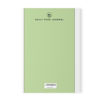 'Good Food Good Mood' Personalised Food Journal Sage Green, 7 of 8