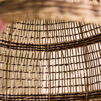 Natural Seagrass Stripe Easy Fit Ceiling Shade, 4 of 4