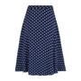 Circle Skirt In Navy Polka Vintage 1940s Style, thumbnail 2 of 3