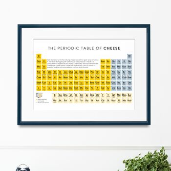 Cheese Lover’s Periodic Table Gift – Fun Kitchen A4 Wall Art Gift, 2 of 3