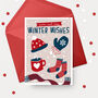 Cosy Winter Wishes Card. Single Card Or Pack Of Six, thumbnail 1 of 3