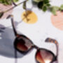 Tortoise Rounded Square Retro Pin Style Sunglasses, thumbnail 7 of 7