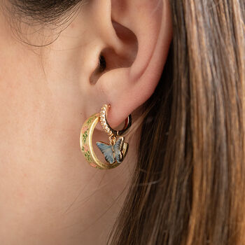 Pink Oxalis Hoop Earings, 4 of 6