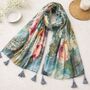 Mother's Day Floral And Paisley Tassel Scarf, thumbnail 2 of 7