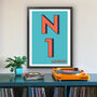 N1 Islington, Kings Cross London Postcode Print, thumbnail 1 of 9