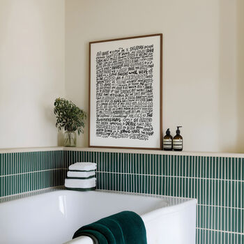 Piano Man Billy Joel, Song Lyrics Wall Art, 6 of 11