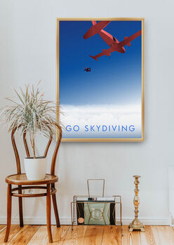 Go Skydiving Travel Poster Art Print, 5 of 8