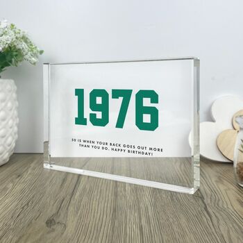 Personalised Year Milestone Giant Crystal Block | Birthday Or Anniversary Gift, 9 of 10