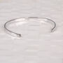 Sterling Silver Hammered Torque Bangle, thumbnail 3 of 4