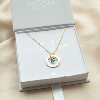 Eternal Ring And Birthstone Personalised Necklace, 7 of 12