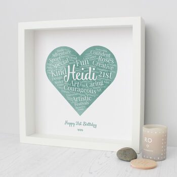 Personalised 21st Birthday Watercolour Word Art Gift, 2 of 10
